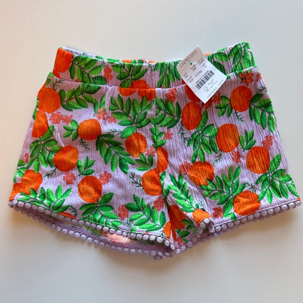 Crewcuts Kids Shorts with Orange and Green Print